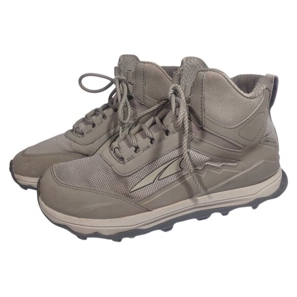 Altra Lone Peak Hiker Womens 8.5 Athletic Mid Trail Hiking Shoes Khaki Green GUC - Picture 1 of 8